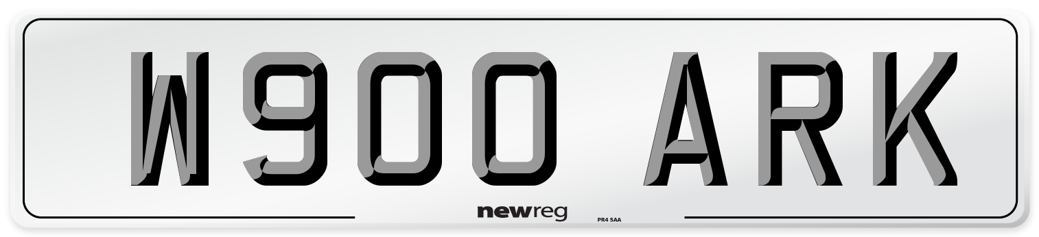 W900 ARK Number Plate from New Reg